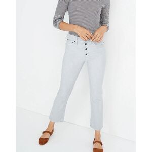 Madewell Cali Demi-Boot Jeans in Corduroy: Button-Front Edition In Light Gray 25